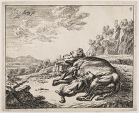 TvB G 1813
<br/>
Teef met zogende pup
<br/>
<em>Leducq, J (XVIIc)</em>